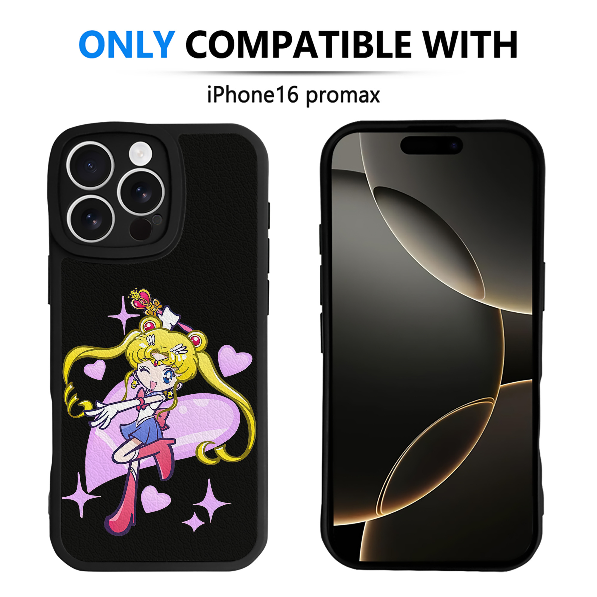 （画像用） 美少女戦士セーラームーン 月野 うさぎ つきの うさぎ Sailor Moon Tsukino Usagi 【iPhone 16シリーズ対応】シリコンスマホケース（レザー調） 材質：シリコン